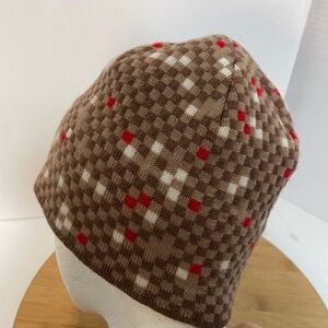 Bula Brown Checked Beanie Kids O/S Sized